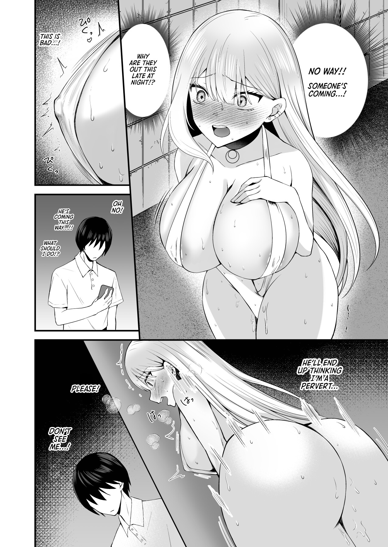 Hentai Manga Comic-If a Blonde Gyaru Were to Go Outside Almost Naked...-Read-7